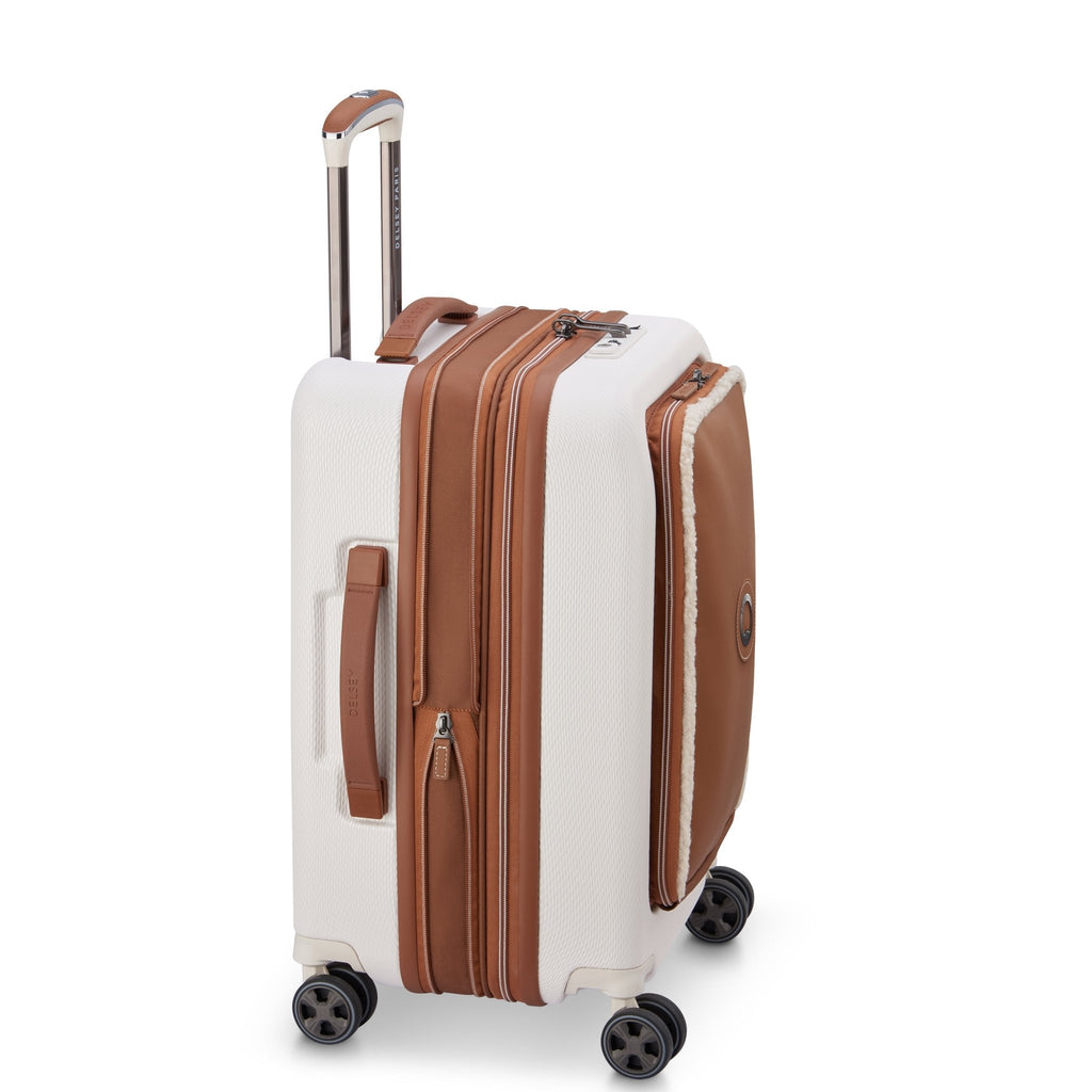 Delsey Paris, Chatelet leather and fur expandable, 55 cm, Angora - TROLERE - Delsey - Mirano - Delsey - Delsey Special - Trolere - Troler